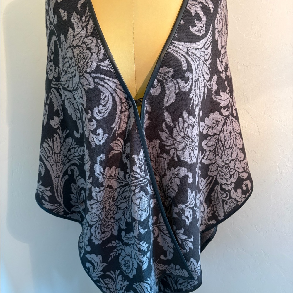 Black and Grey Poncho